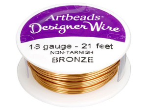 Artbeads Designer Wire - Bronze Non-Tarnish 18 Gauge (21 ft. spool) Artbeads Designer Wire - Bronze Non-Tarnish 18 Gauge (21 ft. spool)