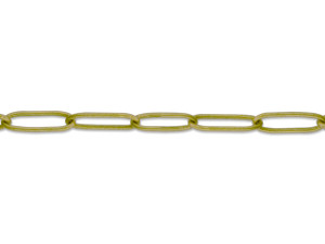 Antique Brass-Plated 19mm X 6.5mm Paperclip Cable Chain Antique Brass-Plated 19mm X 6.5mm Paperclip Cable Chain