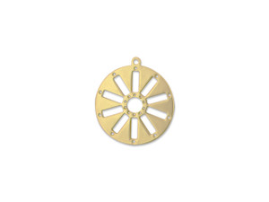 Satin Hamilton Gold-Plated Sunburst Centerline Seed Bead Charm