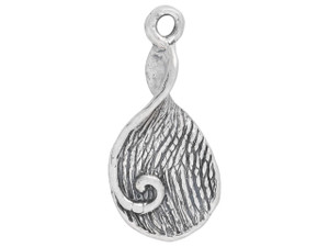 Artbeads Sterling Silver Left Twisted Design Teardrop Charm Artbeads Sterling Silver Left Twisted Design Teardrop Charm
