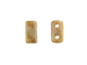 CzechMates Glass 3 x 6mm Ashen Gray Copper Picasso 2-Hole Brick Bead Strand CzechMates Glass 3 x 6mm Ashen Gray Copper Picasso 2-Hole Brick Bead Strand