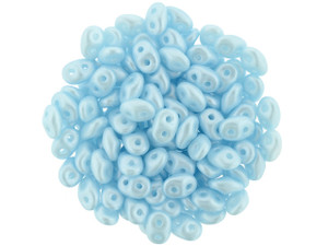 Matubo SuperDuo 2 x 5mm Pearl Coat - Azure 2-Hole Seed Bead 2.5-Inch Tube