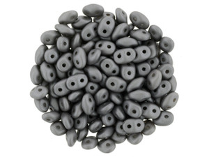 Clearance - Was $4.17 - Matubo SuperDuo 2 x 5mm Satin Metallic Gray 2-Hole Seed Bead 2.5-Inch Tube Clearance - Was $4.17 - Matubo SuperDuo 2 x 5mm Satin Metallic Gray 2-Hole Seed Bead 2.5-Inch Tube