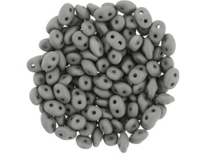 Matubo SuperDuo 2 x 5mm Saturated Gray 2-Hole Seed Bead 2.5-Inch Tube Matubo SuperDuo 2 x 5mm Saturated Gray 2-Hole Seed Bead 2.5-Inch Tube
