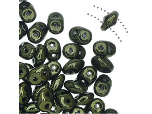 Matubo SuperDuo 2 x 5mm Metallic Green 2-Hole Seed Bead 2.5-Inch Tube Matubo SuperDuo 2 x 5mm Metallic Green 2-Hole Seed Bead 2.5-Inch Tube