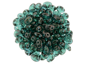 Clearance - Was $3.29 - Matubo SuperDuo 2 x 5mm Emerald - Vega 2-Hole Seed Bead 2.5-Inch Tube