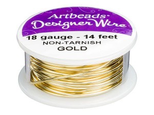 Artbeads Designer Wire - Gold Non-Tarnish 18 Gauge (14 ft. spool) Artbeads Designer Wire - Gold Non-Tarnish 18 Gauge (14 ft. spool)
