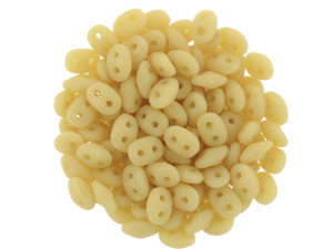 Clearance - Was $3.49 - Matubo SuperDuo 2 x 5mm Matte - Opaque Beige 2-Hole Seed Bead 2.5-Inch Tube Clearance - Was $3.49 - Matubo SuperDuo 2 x 5mm Matte - Opaque Beige 2-Hole Seed Bead 2.5-Inch Tube