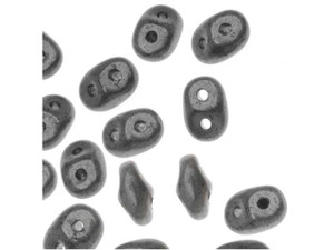 Matubo SuperDuo 2 x 5mm Matte - Hematite 2-Hole Seed Bead 2.5-Inch Tube Matubo SuperDuo 2 x 5mm Matte - Hematite 2-Hole Seed Bead 2.5-Inch Tube