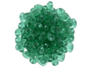 Clearance - Was $2.89 - Matubo SuperDuo 2 x 5mm Matte - Emerald 2-Hole Seed Bead 2.5-Inch Tube Clearance - Was $2.89 - Matubo SuperDuo 2 x 5mm Matte - Emerald 2-Hole Seed Bead 2.5-Inch Tube