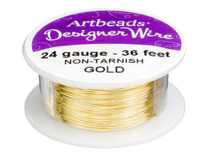 Artbeads Designer Wire - Gold Non-Tarnish 24 Gauge (36 ft. spool) Artbeads Designer Wire - Gold Non-Tarnish 24 Gauge (36 ft. spool)