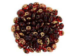Matubo SuperDuo 2 x 5mm Bronze Luster 1/2 - Siam Ruby 2-Hole Seed Bead 2.5-Inch Tube Matubo SuperDuo 2 x 5mm Bronze Luster 1/2 - Siam Ruby 2-Hole Seed Bead 2.5-Inch Tube