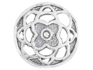 Artbeads Designer Embellishments Sterling Silver Round Flower Disc Embellishment Artbeads Designer Embellishments Sterling Silver Round Flower Disc Embellishment