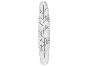 Artbeads Sterling Silver Long Oval with Branch Design Pendant Artbeads Sterling Silver Long Oval with Branch Design Pendant