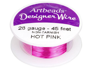 Artbeads Designer Wire - Hot Pink Non-Tarnish 28 Gauge (45 ft. spool) Artbeads Designer Wire - Hot Pink Non-Tarnish 28 Gauge (45 ft. spool)