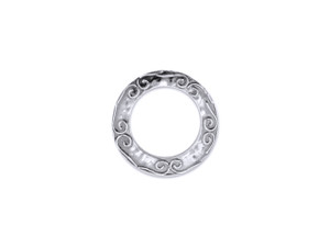 Clearance - Was $16.59 - Artbeads Sterling Silver Circle Frame with Swirl Pattern Clearance - Was $16.59 - Artbeads Sterling Silver Circle Frame with Swirl Pattern