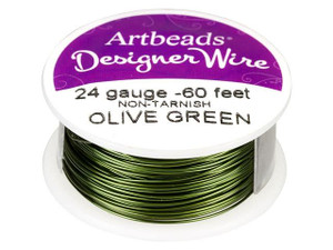 Artbeads Designer Wire - Olive Green Non-Tarnish 24 Gauge (60 ft. spool) Artbeads Designer Wire - Olive Green Non-Tarnish 24 Gauge (60 ft. spool)