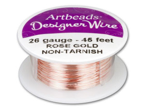Artbeads Designer Wire - Rose Gold Non-Tarnish 26 Gauge (45 ft. spool) Artbeads Designer Wire - Rose Gold Non-Tarnish 26 Gauge (45 ft. spool)