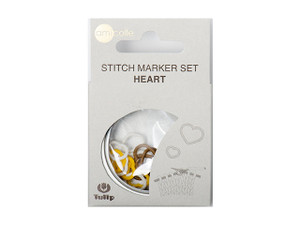 Tulip Stitch Marker Set - Heart - Yellow, White, Brown (15 Pcs) Tulip Stitch Marker Set - Heart - Yellow, White, Brown (15 Pcs)