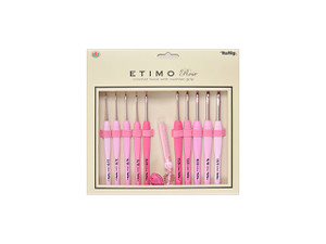 Tulip Etimo Cushion Grip Crochet Hook Set (14 Pcs) : Rose Tulip Etimo Cushion Grip Crochet Hook Set (14 Pcs) : Rose