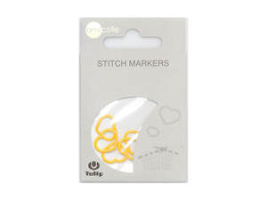Tulip Stitch Markers - Heart - Yellow Large (7 Pcs) Tulip Stitch Markers - Heart - Yellow Large (7 Pcs)