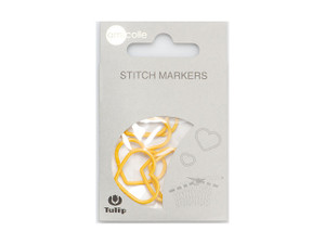 Tulip Stitch Markers - Heart - Yellow Extra Large (7 Pcs) Tulip Stitch Markers - Heart - Yellow Extra Large (7 Pcs)