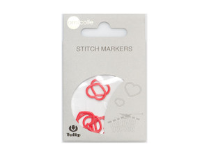 Tulip Stitch Markers - Heart - Red Large (7 Pcs) Tulip Stitch Markers - Heart - Red Large (7 Pcs)