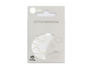 Tulip Stitch Markers - Heart - White Large (7 Pcs) Tulip Stitch Markers - Heart - White Large (7 Pcs)