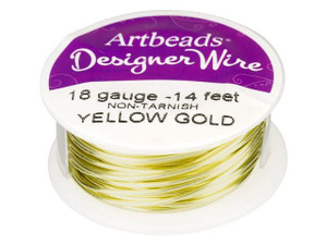 Artbeads Designer Wire - Yellow Gold Non-Tarnish 18 Gauge (14 ft. spool) Artbeads Designer Wire - Yellow Gold Non-Tarnish 18 Gauge (14 ft. spool)