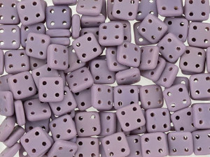CzechMates Glass 6mm 4-Hole Matte Opaque Purple QuadraTile Bead 2.5-Inch Tube CzechMates Glass 6mm 4-Hole Matte Opaque Purple QuadraTile Bead 2.5-Inch Tube