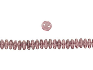 CzechMates Glass 6mm ColorTrends Transparent Dusty Cedar 2-Hole Lentil Bead Strand CzechMates Glass 6mm ColorTrends Transparent Dusty Cedar 2-Hole Lentil Bead Strand