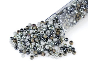 Artbeads Graphite Gray Designer Blend, TOHO 11/0 Round Seed Beads Artbeads Graphite Gray Designer Blend, TOHO 11/0 Round Seed Beads