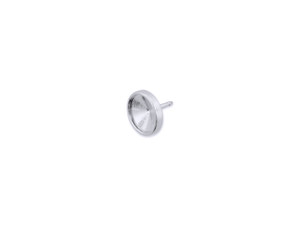 Clearance - Was $5.09 - Rhodium-Plated Small Pin with Bezel Clearance - Was $5.09 - Rhodium-Plated Small Pin with Bezel