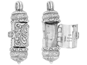 Artbeads Sterling Silver Ornate Cylinder Locket Artbeads Sterling Silver Ornate Cylinder Locket