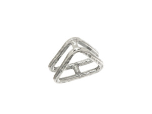 Clearance - Was $8.59 - Artbeads Sterling Silver Triangle Double Ring with 2 Dividers Clearance - Was $8.59 - Artbeads Sterling Silver Triangle Double Ring with 2 Dividers