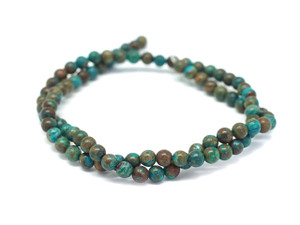 Dakota Stones Blue Sky Jasper Dyed 4mm Round - 15-16 Inch Bead Strand Dakota Stones Blue Sky Jasper Dyed 4mm Round - 15-16 Inch Bead Strand