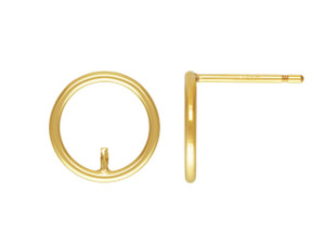 Clearance - Was $8.29 - Gold-Filled 14K/20 10mm Circle Post Earring with Peg (1 Pair) Clearance - Was $8.29 - Gold-Filled 14K/20 10mm Circle Post Earring with Peg (1 Pair)