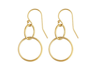 Gold-Filled 14K/20 Ball End Ear Wire with Interlocking Rings (1 Pair) Gold-Filled 14K/20 Ball End Ear Wire with Interlocking Rings (1 Pair)