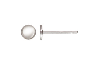 Sterling Silver 4mm Round Disc Post Earring with Anti-Tarnish Finish (1 Pair) Sterling Silver 4mm Round Disc Post Earring with Anti-Tarnish Finish (1 Pair)