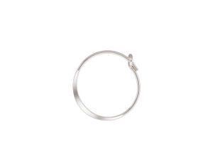 Sterling Silver 0.70x15.0mm Flattened Wire Hoop with Anti-Tarnish Finish (1 Pair) Sterling Silver 0.70x15.0mm Flattened Wire Hoop with Anti-Tarnish Finish (1 Pair)