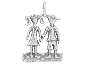 Artbeads Sterling Silver Girl & Boy Pendant Artbeads Sterling Silver Girl & Boy Pendant