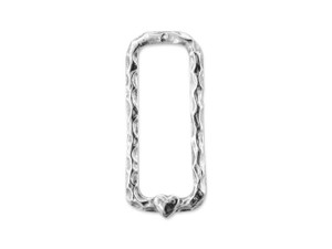 Clearance - Was $17.29 - Artbeads Sterling Silver Hammered Rectangle Frame with Heart Accent Clearance - Was $17.29 - Artbeads Sterling Silver Hammered Rectangle Frame with Heart Accent
