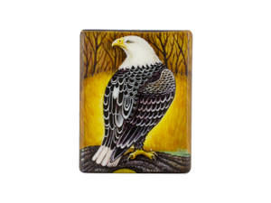 American Eagle Black Agate Rectangle Bead American Eagle Black Agate Rectangle Bead