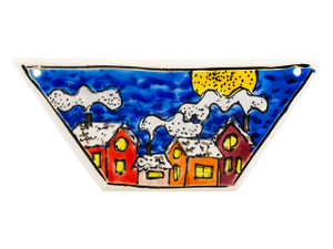 Clearance - Was $33.79 - Damyanah Studio Blue Sky City Trapezoid Pendant Clearance - Was $33.79 - Damyanah Studio Blue Sky City Trapezoid Pendant