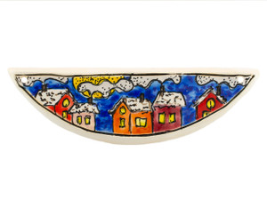 Clearance - Was $33.79 - Damyanah Studio Blue Sky City Half Circle Pendant Clearance - Was $33.79 - Damyanah Studio Blue Sky City Half Circle Pendant