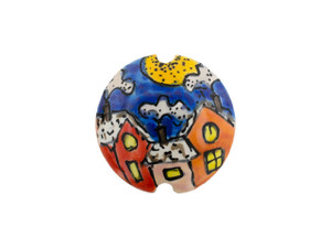 Damyanah Studio Blue Sky City Lentil Bead Damyanah Studio Blue Sky City Lentil Bead