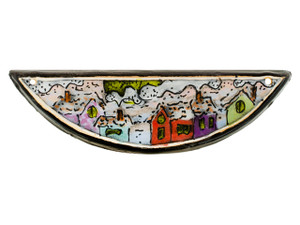 Clearance - Was $33.79 - Damyanah Studio Cloudy Sky City Half Circle Pendant Clearance - Was $33.79 - Damyanah Studio Cloudy Sky City Half Circle Pendant