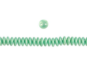 CzechMates Glass 6mm Sueded Gold Green Turquoise 2-Hole Lentil Bead Strand CzechMates Glass 6mm Sueded Gold Green Turquoise 2-Hole Lentil Bead Strand