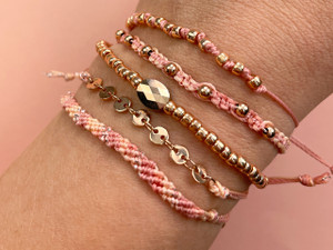 Rose Gold Stacked Bracelets Rose Gold Stacked Bracelets