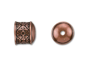 B&B Benbassat 10mm Antique Copper-Plated Pewter Filigree End Cap B&B Benbassat 10mm Antique Copper-Plated Pewter Filigree End Cap